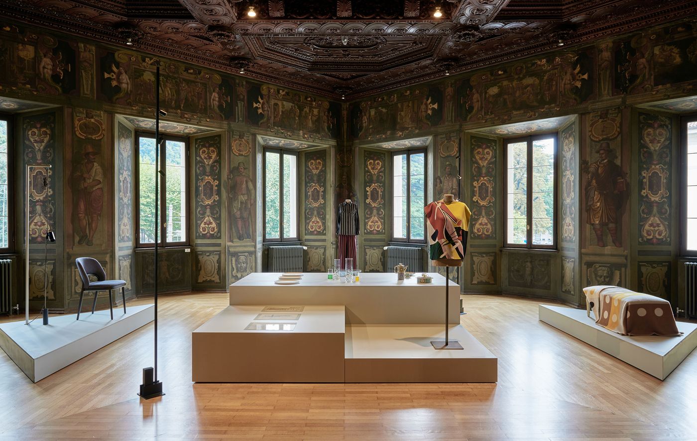 Installation view. History Repeating at Teatro Sociale Como, Sale del Ridotto. Photo Maurizio Cavallasca. Courtesy Lake Como Design Festival. Installation view. History Repeating at Teatro Sociale Como, Sale del Ridotto. Photo Maurizio Cavallasca. Courtesy Lake Como Design Festival.