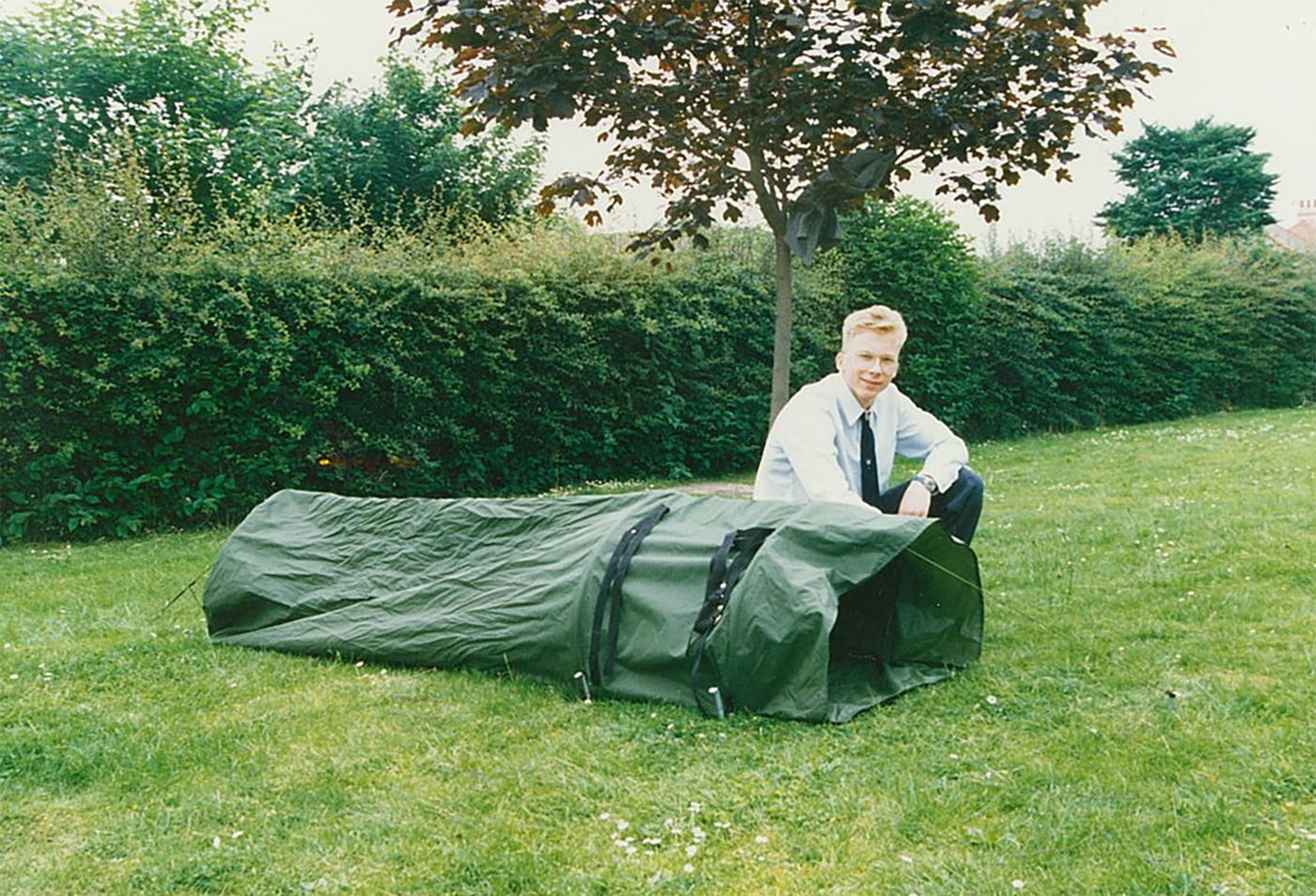17-year-old Chris Martin with his Rucktent, circa 1987
Photo: Massproductions 17-year-old Chris Martin with his Rucktent, circa 1987
Photo: Massproductions