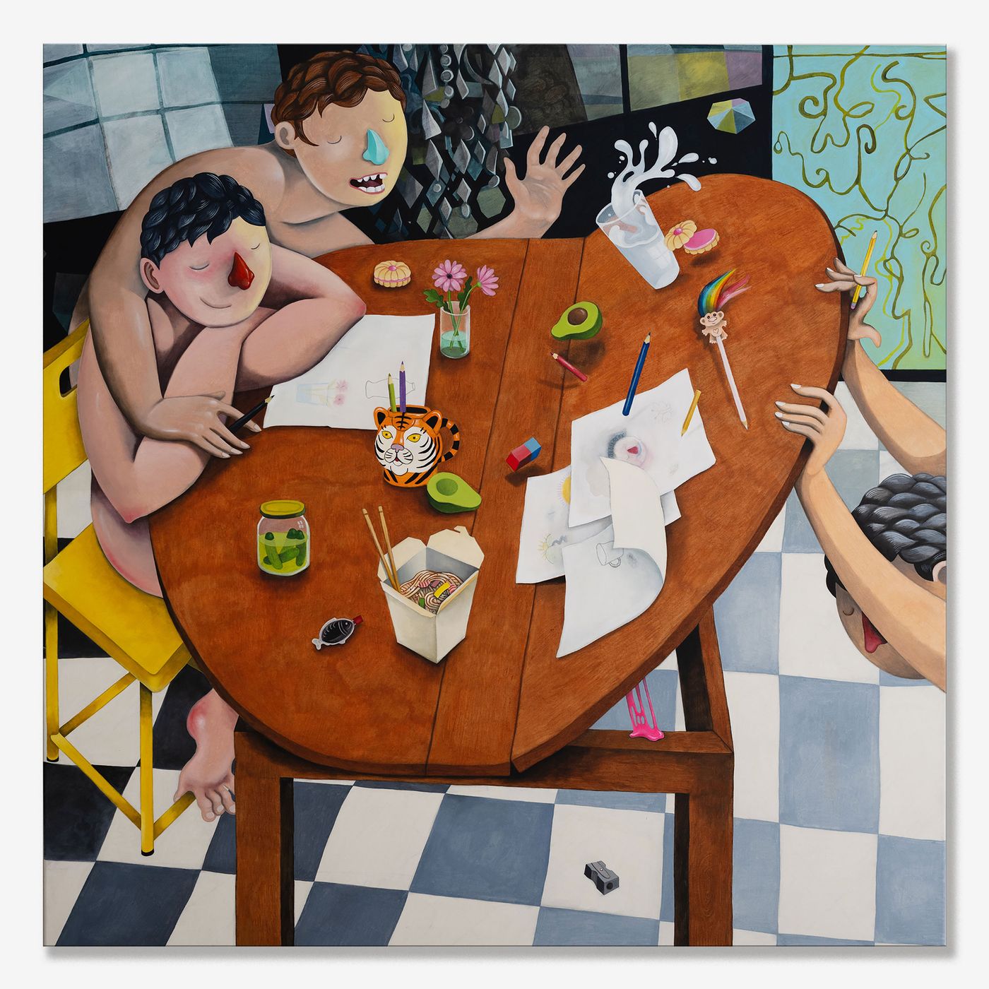 Chris Akordalitis.
Bubble gum, 2024. Acrylic on canvas,150 x 150 x 4 cm.
Courtesy of Dio Horia gallery. Chris Akordalitis.
Bubble gum, 2024. Acrylic on canvas,150 x 150 x 4 cm.
Courtesy of Dio Horia gallery.