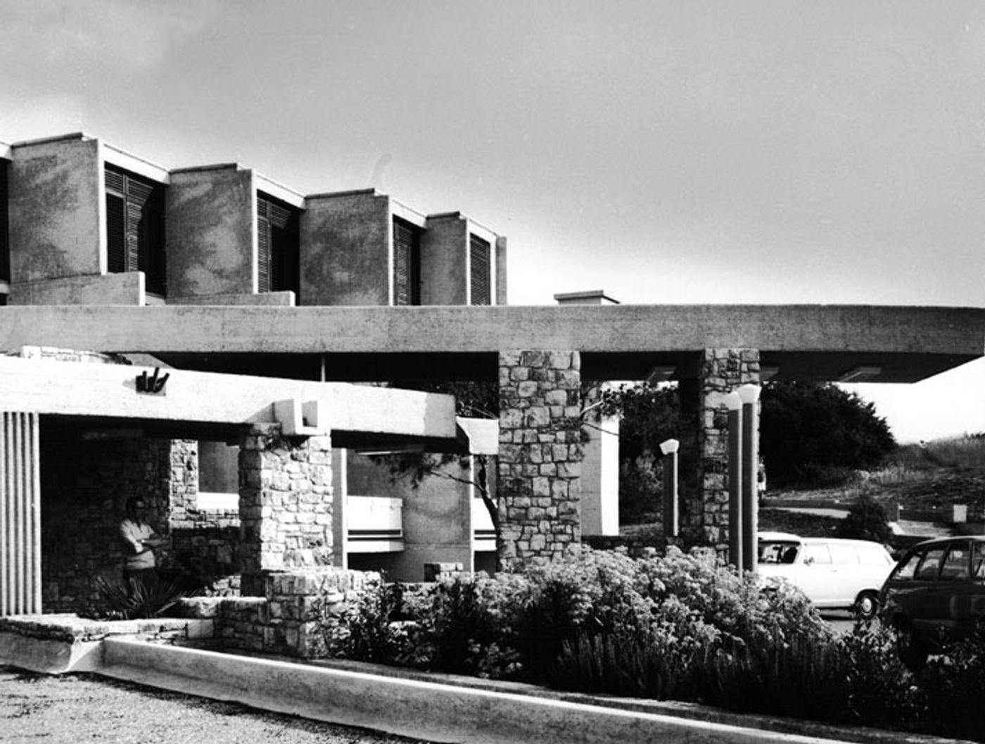 Entrance to Hotel Rubin in Brulo resort in PorecÌ, Croatia, 1970. Photo © CCN Images, Zagreb.