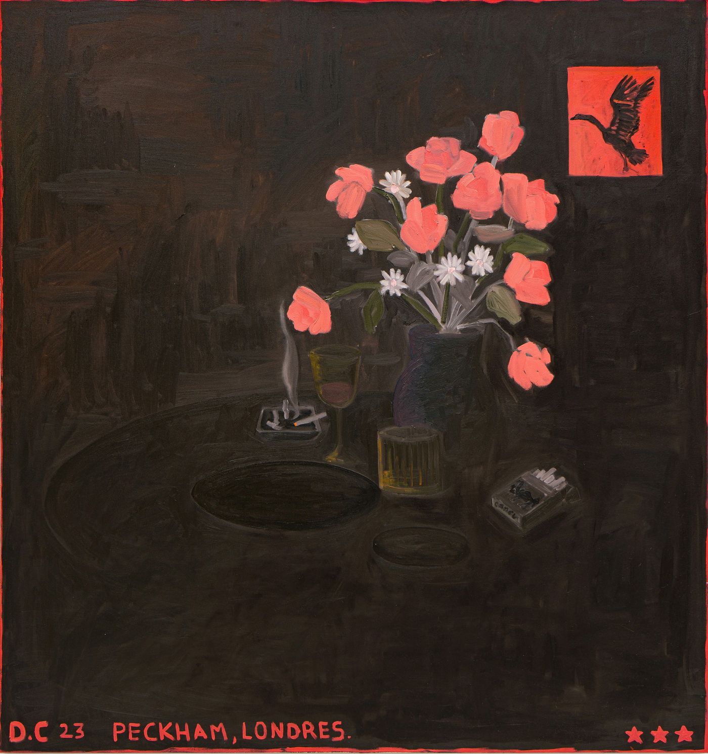 Douglas Cantor.
Painters Table, 2023. Oil on canvas, 170 x 160 x 4 cm.
Courtesy of Enari Gallery.