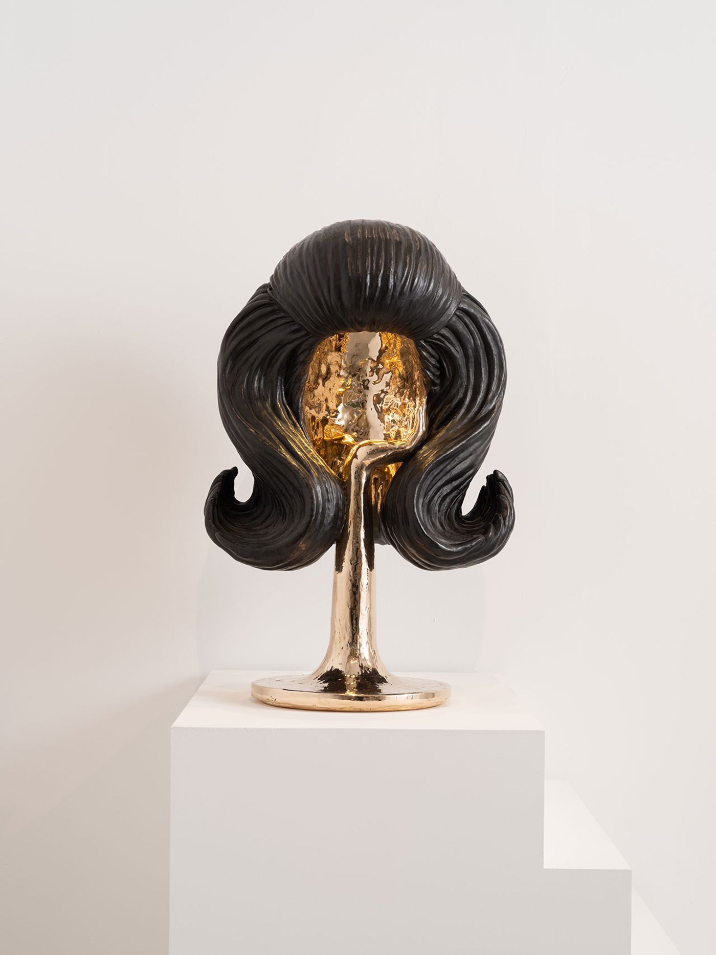 Installation view. "The American Job" by Studio Job at R &amp; Company gallery, New York, Nov 4, 2022 - Jan 27, 2023. Courtesy of Studio Job.
Featured: Priscilla, 2021-2022. Illuminated sculpture in polished, patinated, and hand-painted bronze. Edition of 8 + 2 APs + Prototype.
