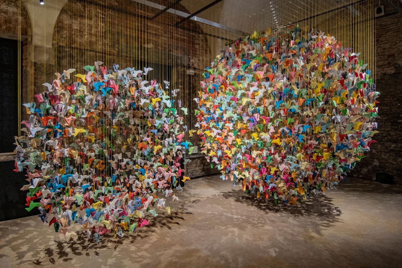 Origami for Life by Charles Kaisin. "Magnae Chartae" installation at Homo Faber by Michele de Lucchi. Photography by Simone Padovani © Michelangelo Foundation.