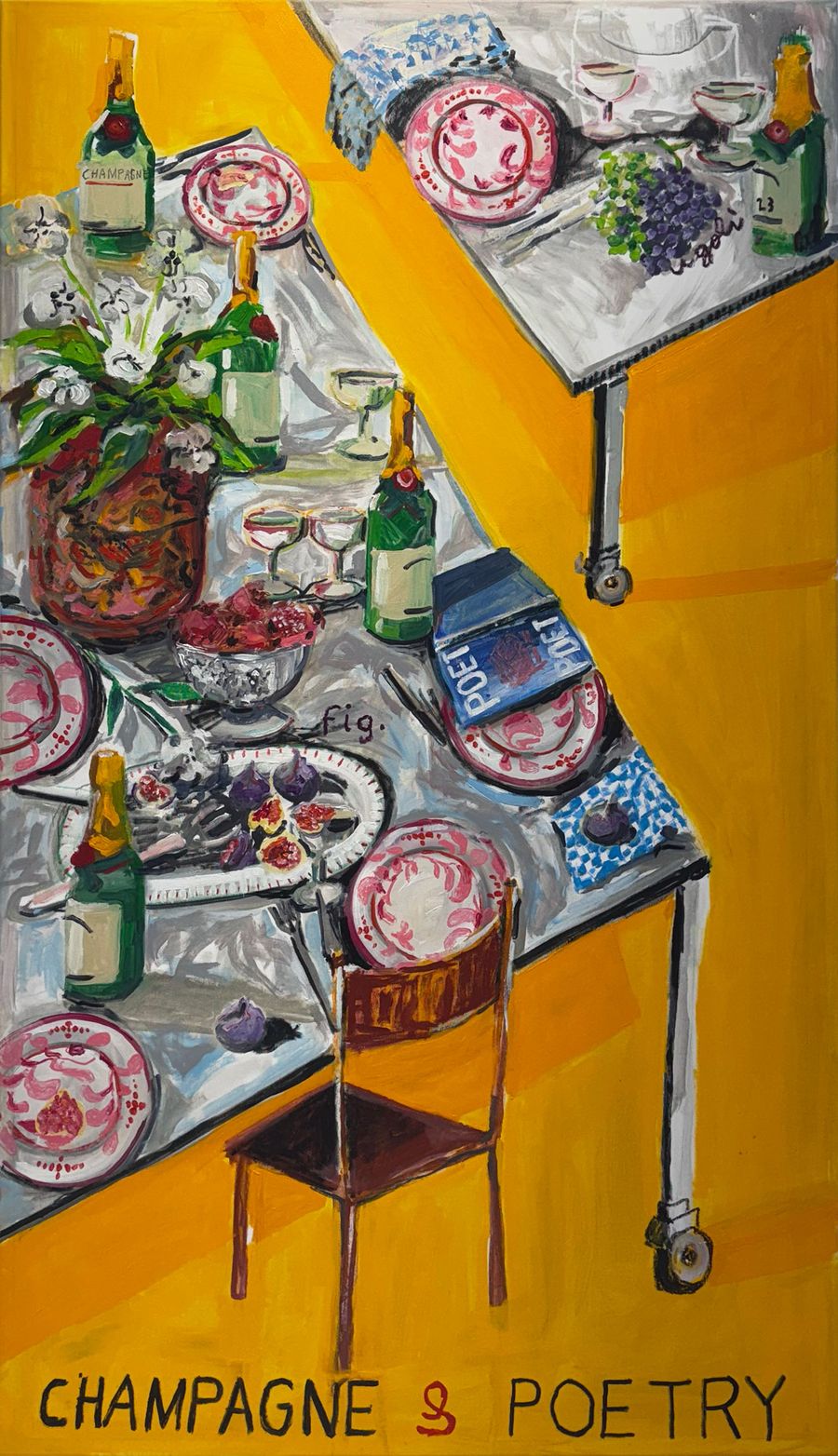 Ugo Li.
Champagne & Poetry. Oil on canvas.
Courtesy of Wilhelmina’s gallery. Ugo Li.
Champagne & Poetry. Oil on canvas.
Courtesy of Wilhelmina’s gallery.