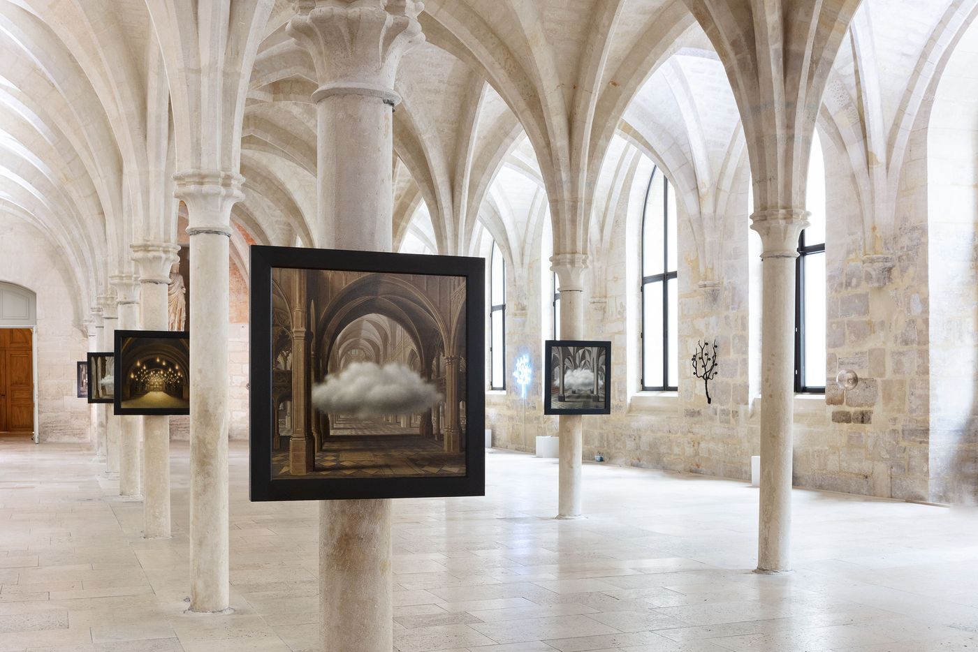 Installation view of Laurent Grasso's exhibition ANIMA at Collège des Bernardins, Paris, 2022. Photo Tanguy Beurdeley © Laurent Grasso - ADAGP, Paris 2022. Courtesy Perrotin.