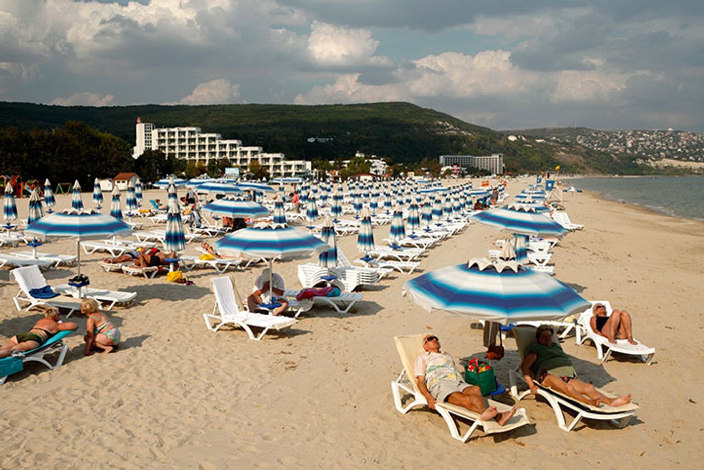 Central beach, Albena, Bulgaria. The Black Sea coast resorts at the close of the season in 2012, photo by Nikola Mihov. Photo © CCN Images, Zagreb.