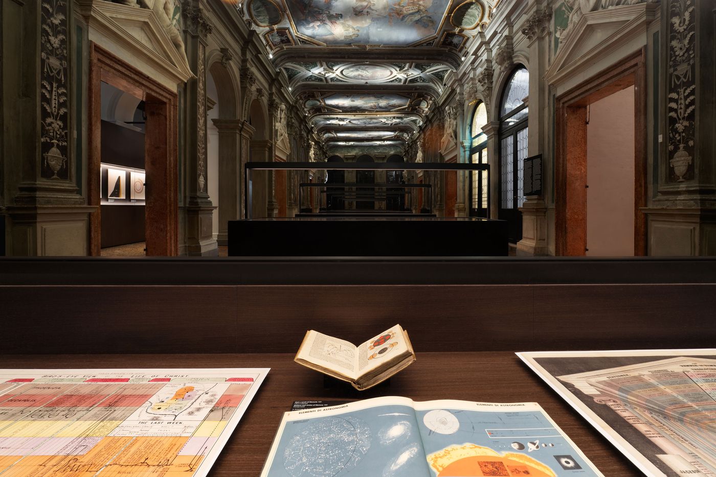 A grand library with ornate ceilings, displaying detailed books and maps on a wooden table, inviting exploration and knowledge. A grand library with ornate ceilings, displaying detailed books and maps on a wooden table, inviting exploration and knowledge.