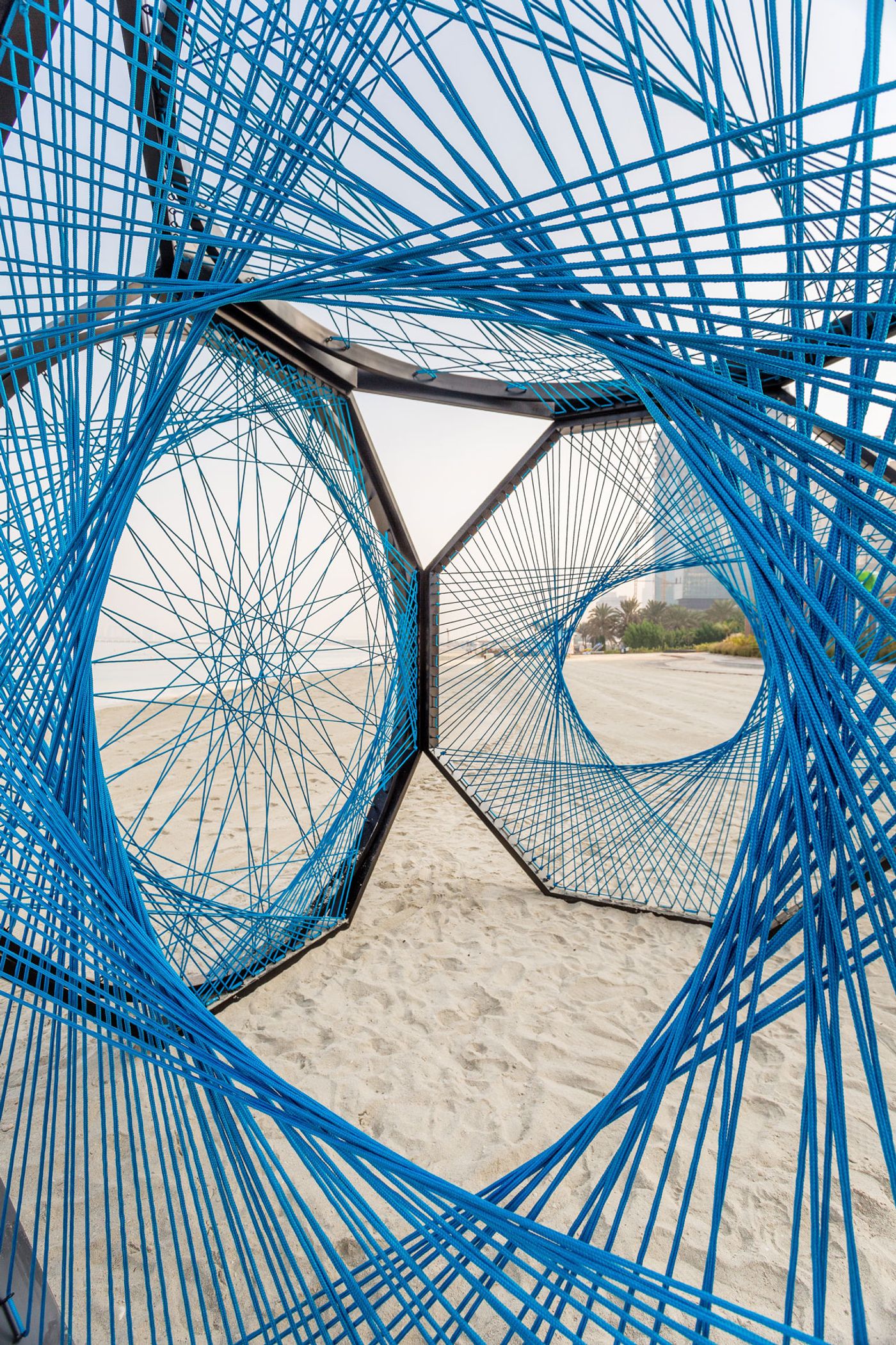 Yaroof installation by Aljoud Lootah. At The Beach, Opposite JBR, Dubai. 