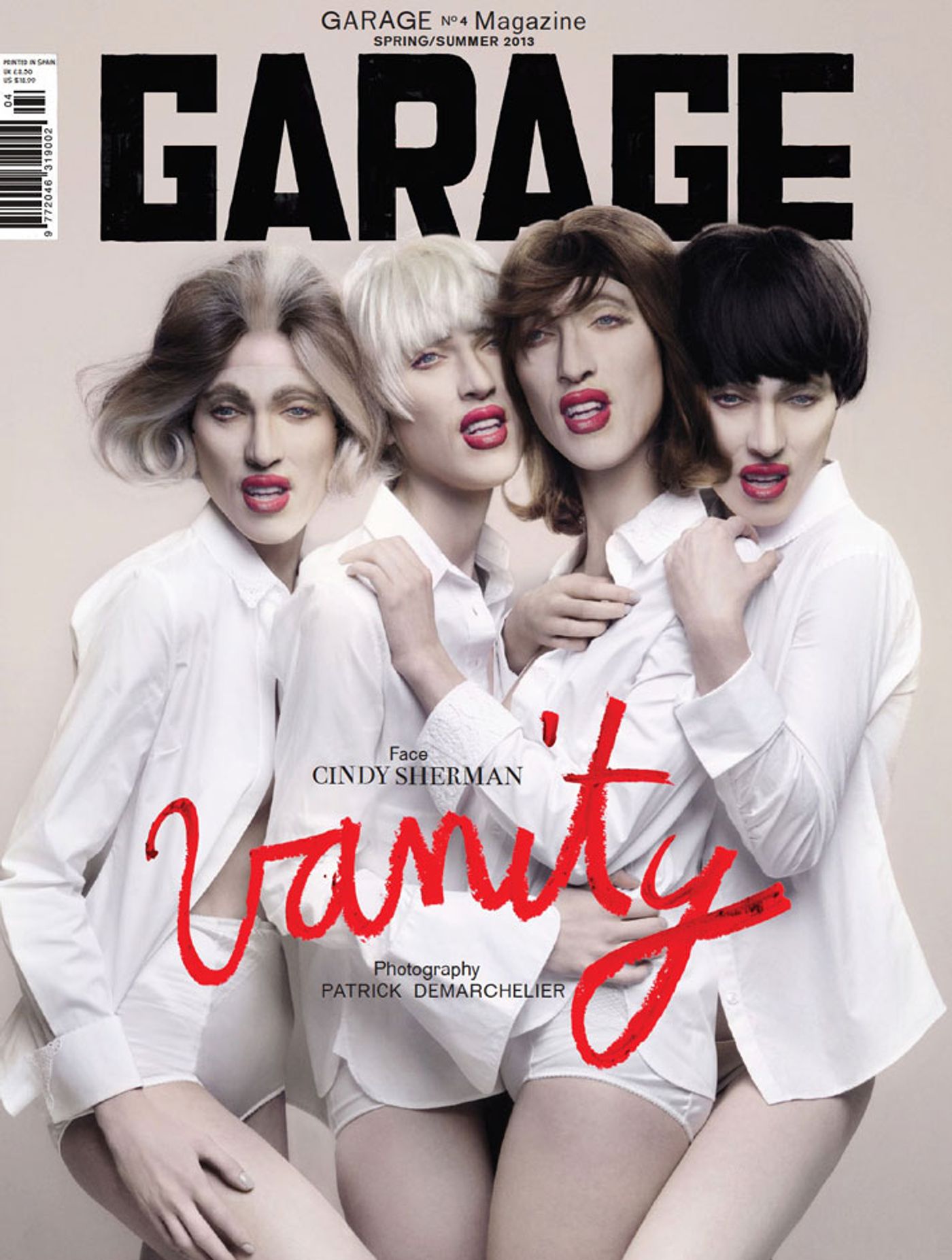 GARAGE Magazine Issue 4 ‘Vanity’ Featuring Cindy Sherman Shot By Patrick Demarchelier, photo © GARAGE Magazine GARAGE Magazine Issue 4 ‘Vanity’ Featuring Cindy Sherman Shot By Patrick Demarchelier, photo © GARAGE Magazine