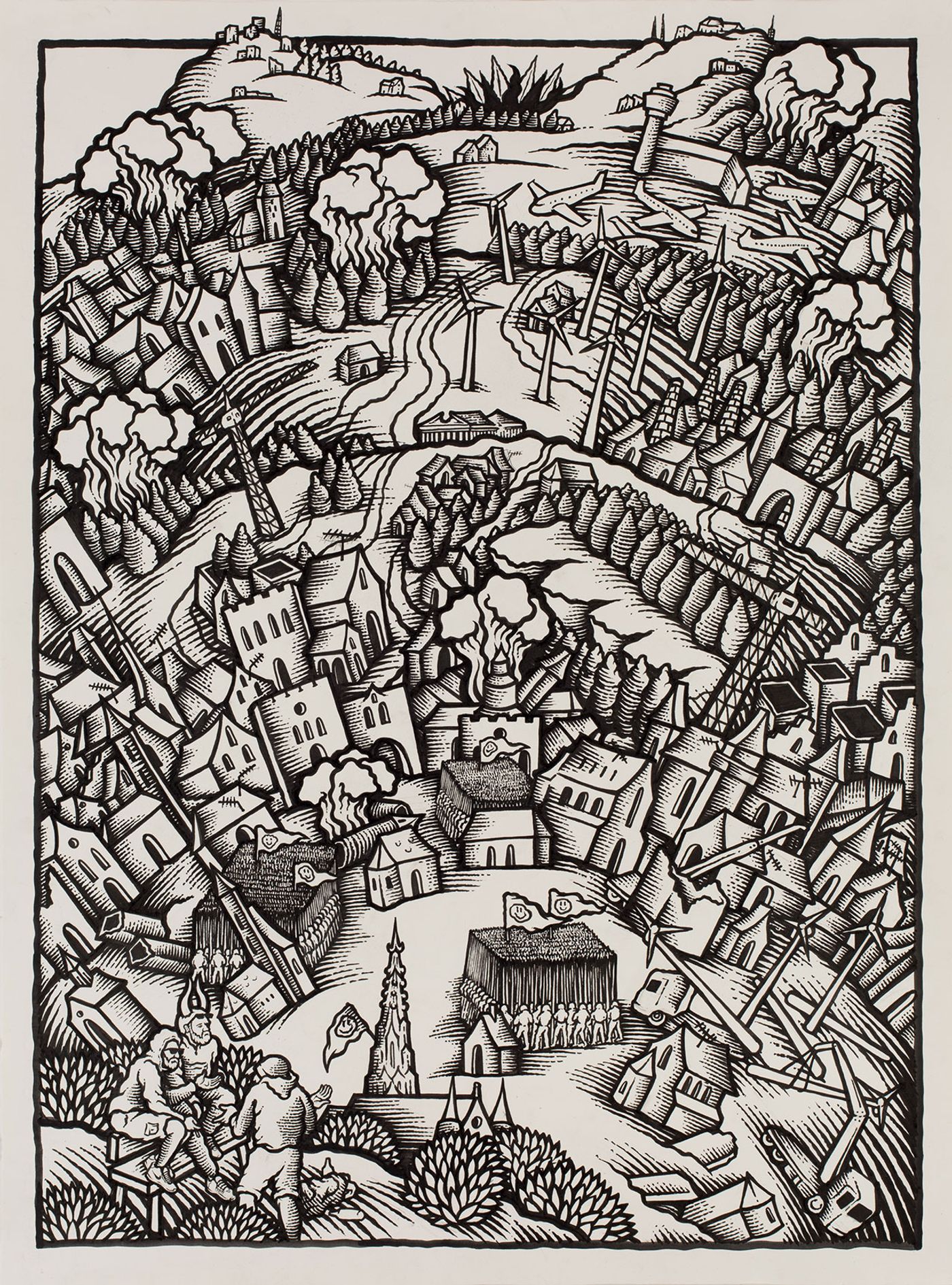 Tasos Anastasiadis.
Untitled, 2023. Ink & acrylics on paper, 75 x 55 cm.
Courtesy of Marginalia Gallery. Tasos Anastasiadis.
Untitled, 2023. Ink & acrylics on paper, 75 x 55 cm.
Courtesy of Marginalia Gallery.