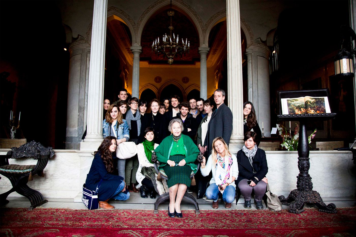 The Fabrica team meets Lady Cochrane Sursock at her house. photo © Fabrica. The Fabrica team meets Lady Cochrane Sursock at her house. photo © Fabrica.