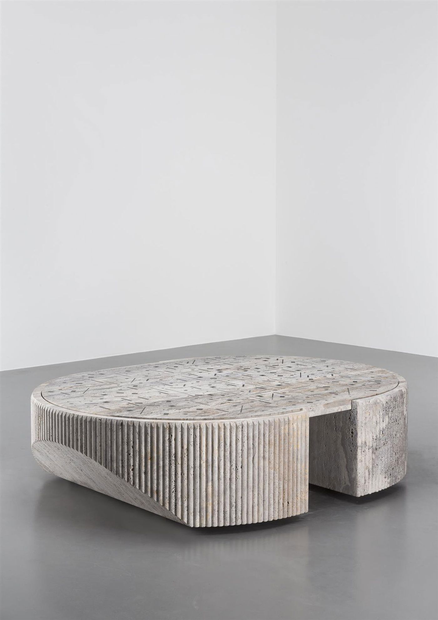 David/Nicolas, Constellation C040, 2018. Travertino Bronzo, Stainless Steel, H40 L170 W130 cm. Limited Edition of 8 + 4 AP. Courtesy Carpenters Workshop Gallery.