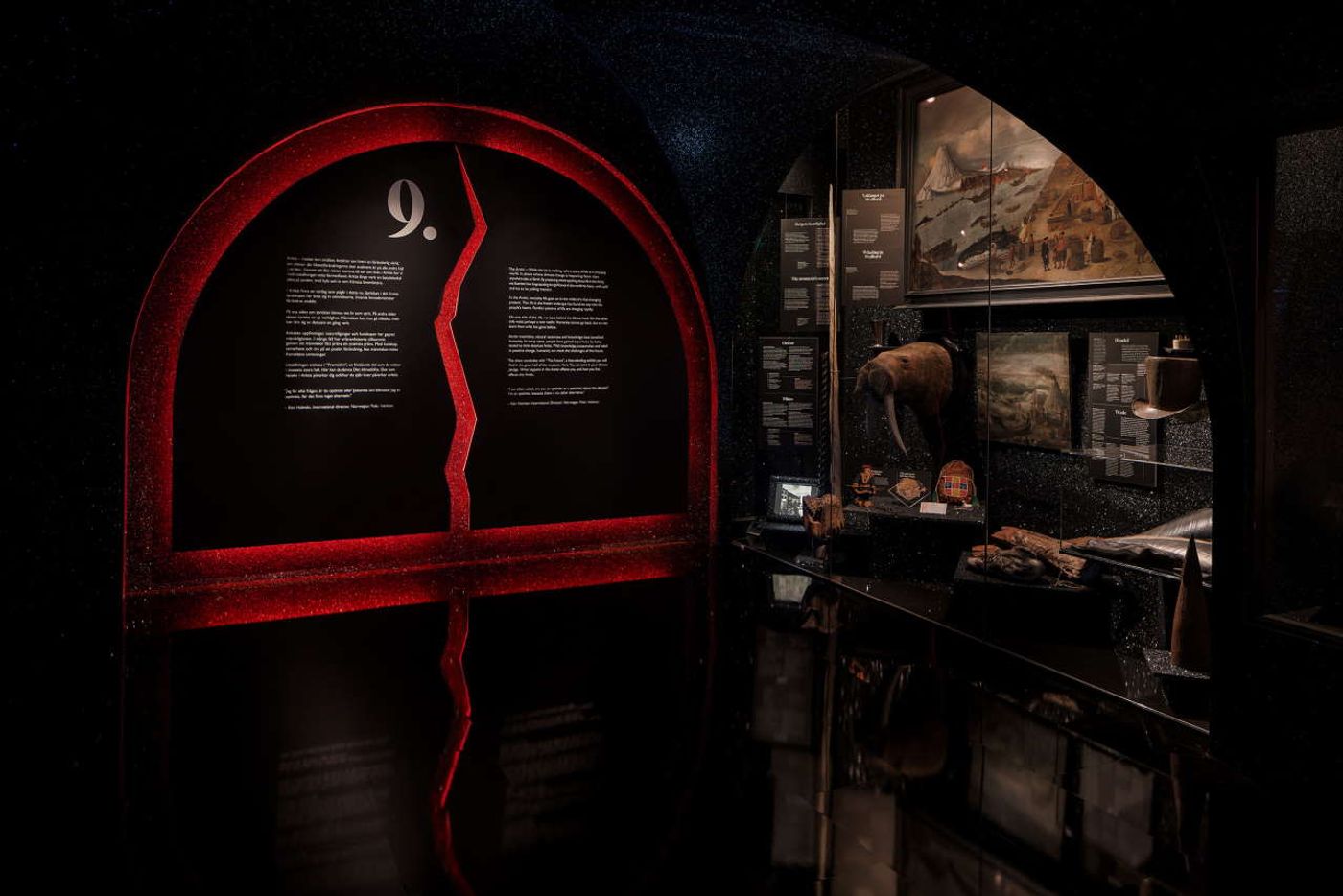 The Arctic - While the Ice is Melting, Nordiska museet, Stockholm. Exhibition view. Photo by Hendrik Zeitler. The Arctic - While the Ice is Melting, Nordiska museet, Stockholm. Exhibition view. Photo by Hendrik Zeitler.