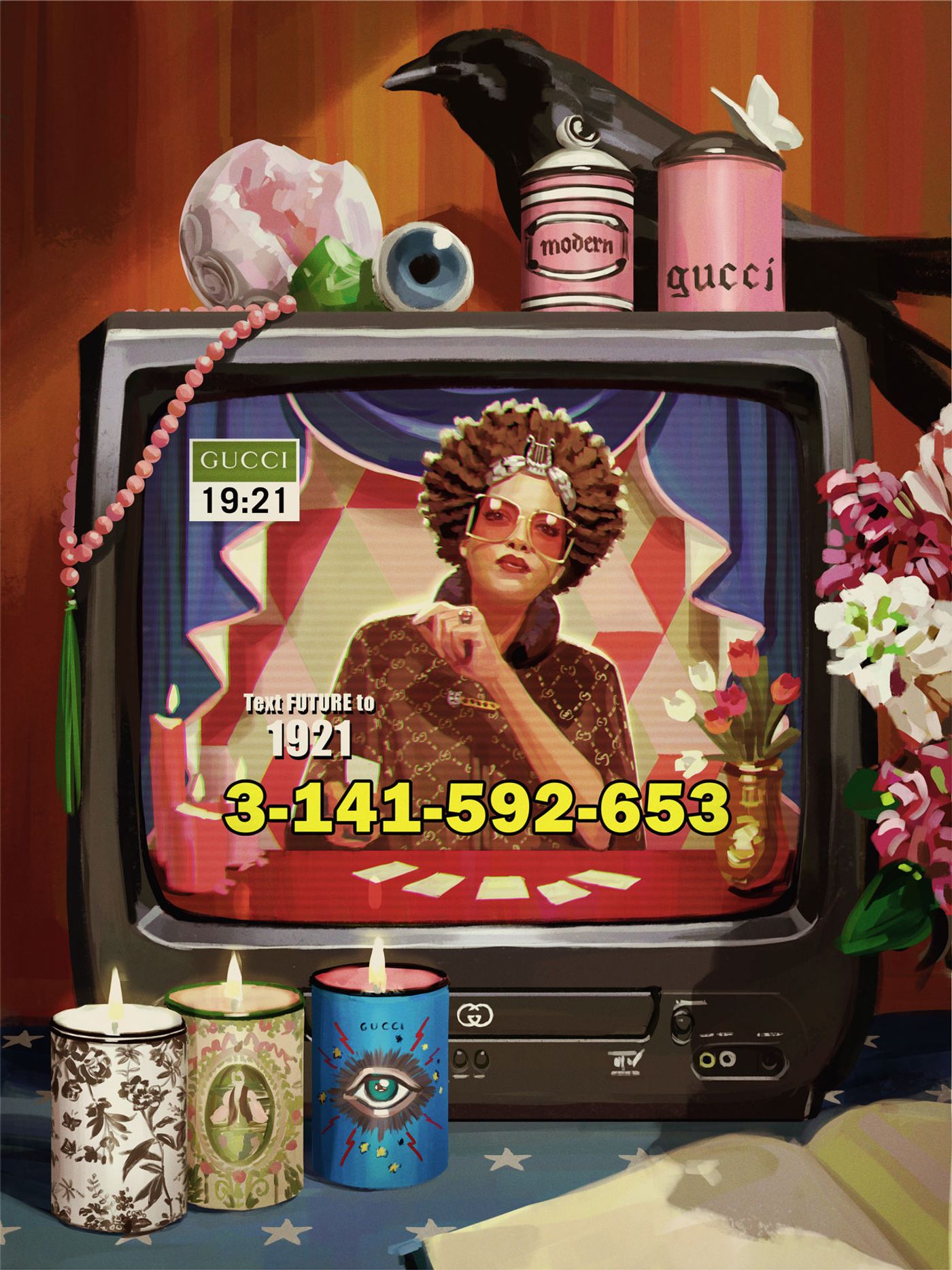 Digital Artwork by Ignasi Monreal for Gucci Giving campaign, © GUCCI. Digital Artwork by Ignasi Monreal for Gucci Giving campaign, © GUCCI.