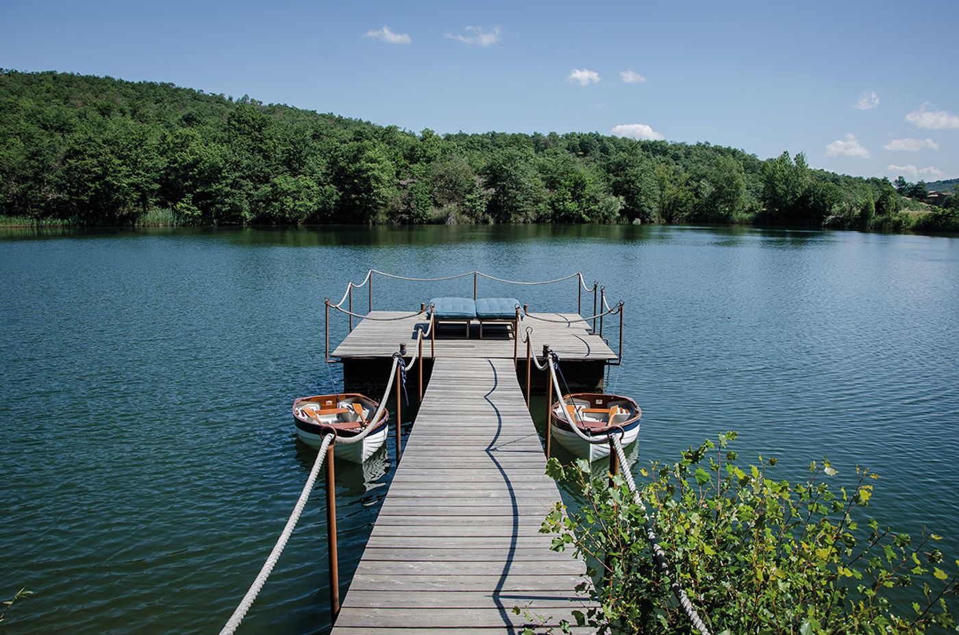 The Reschio Lake. Photo © Reschio estate. The Reschio Lake. Photo © Reschio estate.
