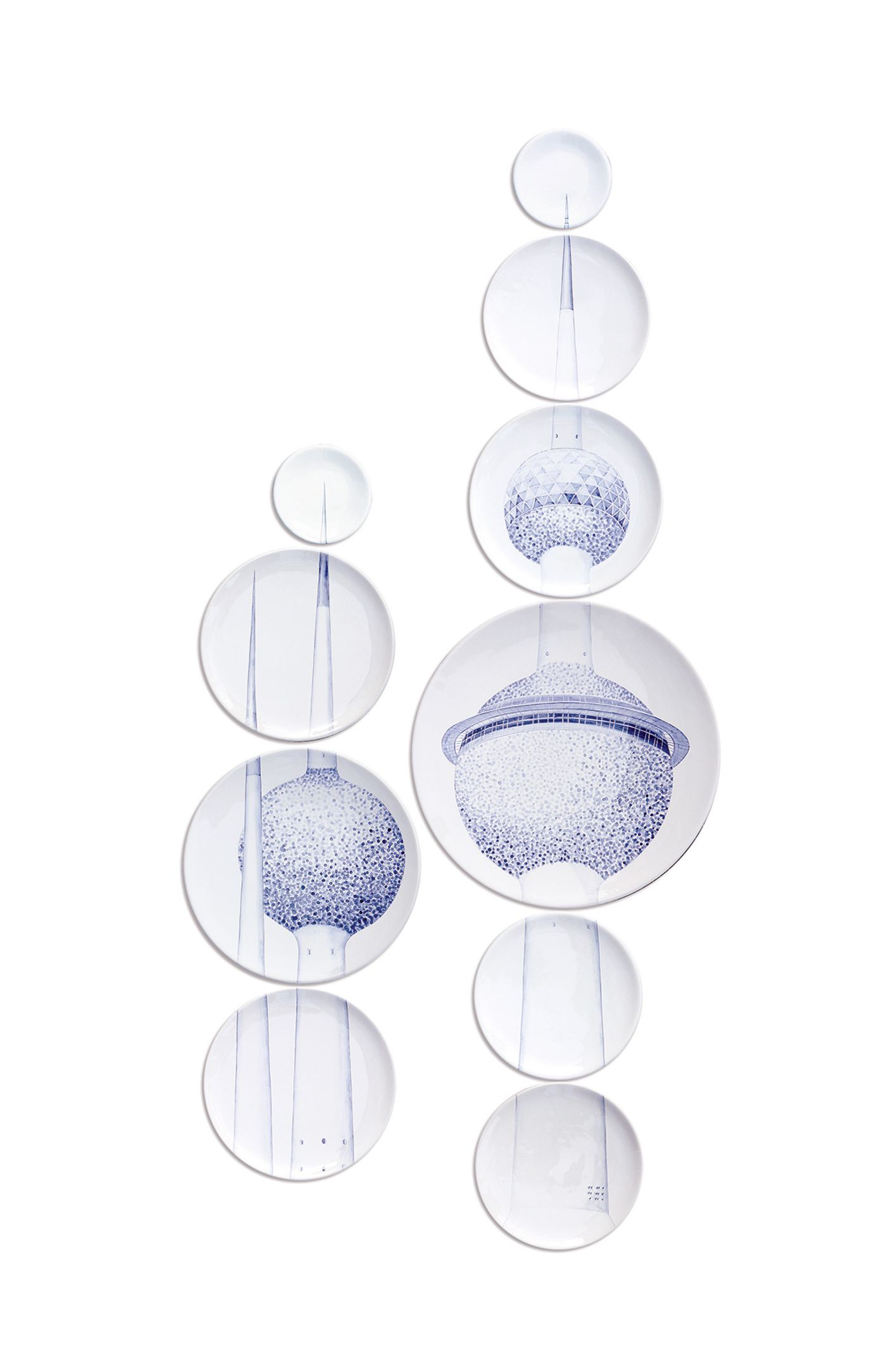 Capsule Arts has commissioned ‘Kuwait Tower’, an installation of hand painted plates by French artisans Faiencerie Georges, especially for DOWNTOWN DESIGN DUBAI 2015.. Capsule Arts has commissioned ‘Kuwait Tower’, an installation of hand painted plates by French artisans Faiencerie Georges, especially for DOWNTOWN DESIGN DUBAI 2015..