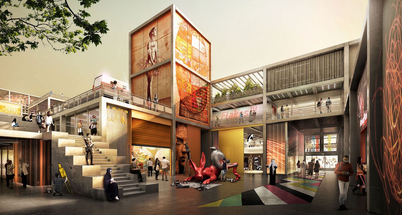 Dubai Design District, d3, after the completion of the second phase. Dubai Design District, d3, after the completion of the second phase.