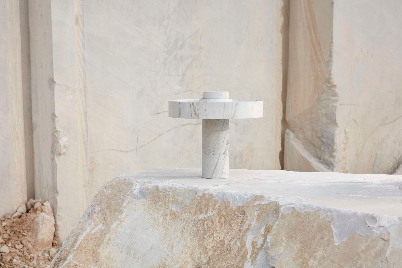 Hemera designed by Ross Gardam, Elba marble. ø 390 x 362mm. Part of New Volumes collection by Artedomus. Photo by Sean Fennessy. Hemera designed by Ross Gardam, Elba marble. ø 390 x 362mm. Part of New Volumes collection by Artedomus. Photo by Sean Fennessy.