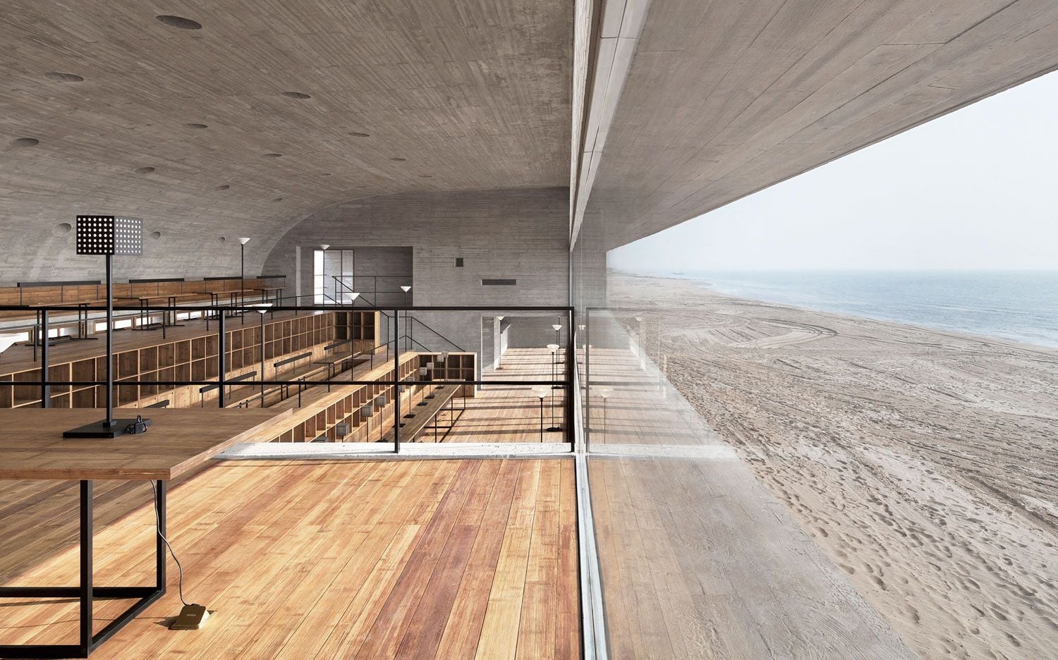 Oceanfront Library High by the Beach: Seashore Library by Vector Architects