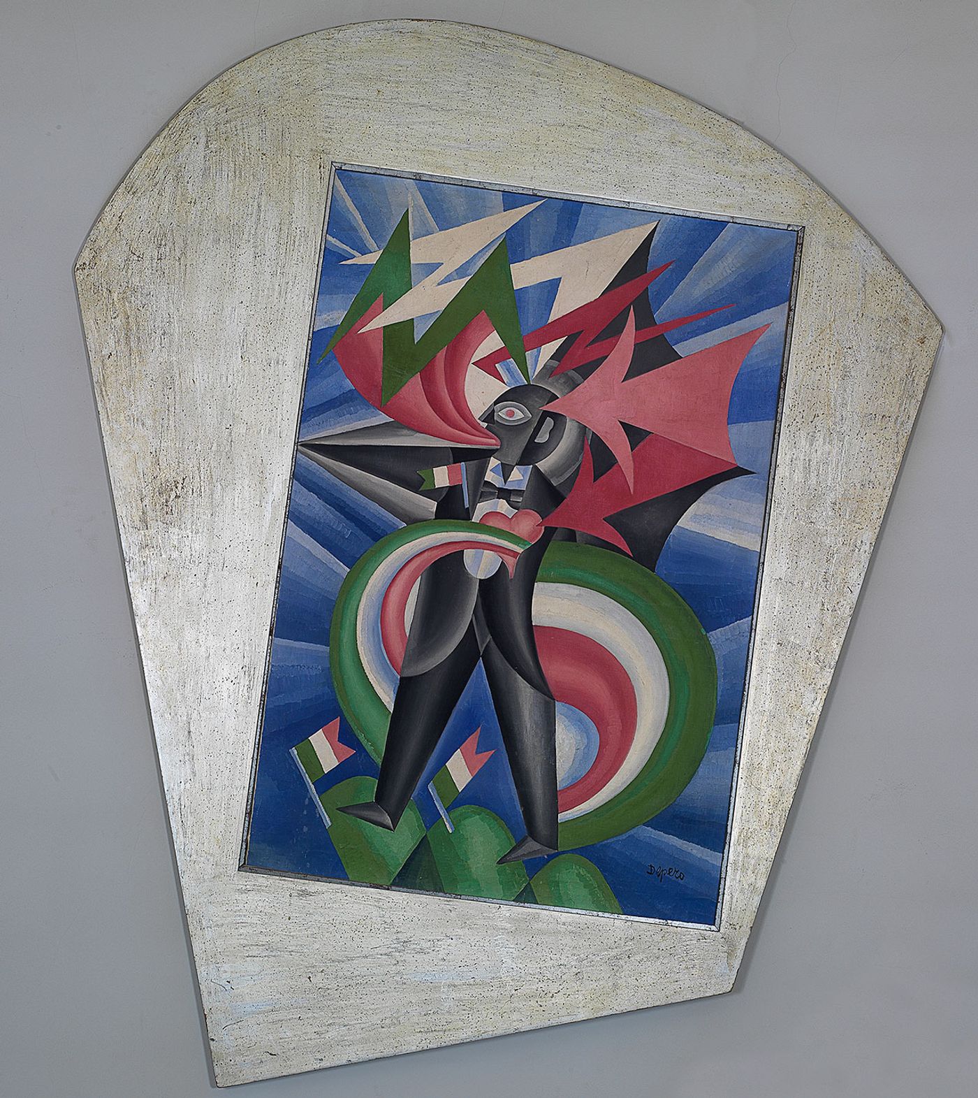 Fortunato Depero, Marinetti temporale patriottico, Ritratto psicologico, 1924, oil on canvas, 150x100 cm. Private collection. Photo: Photographic Studio Luca Carrà © Fortunato Depero by SIAE 2018.