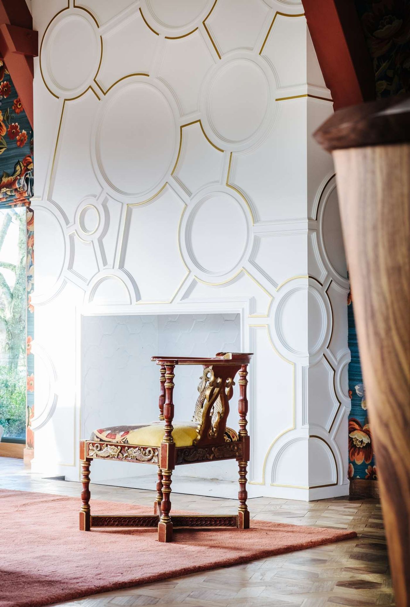 For a new fireplace in an existing country house Demeyer designed an atomic wall in plaster revealing the building blocks of all materials. Featured in the book 'Fearless Living'. Photo © JPDEMEYER&CO. For a new fireplace in an existing country house Demeyer designed an atomic wall in plaster revealing the building blocks of all materials. Featured in the book 'Fearless Living'. Photo © JPDEMEYER&CO.