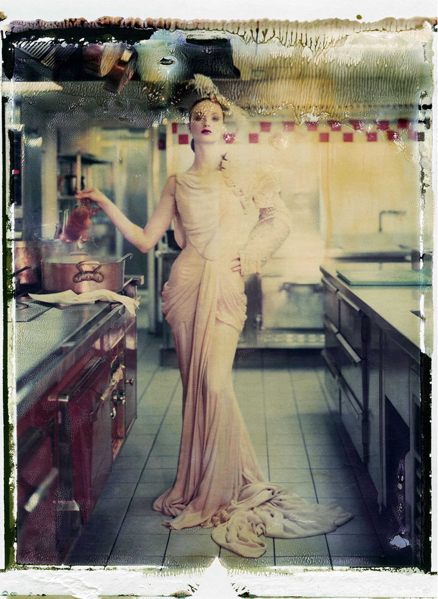 Cathleen Naundorf
"My little darling"
Dior Haute Couture winter 2006 - n°30,
Color-print from original polaroid, 2009.