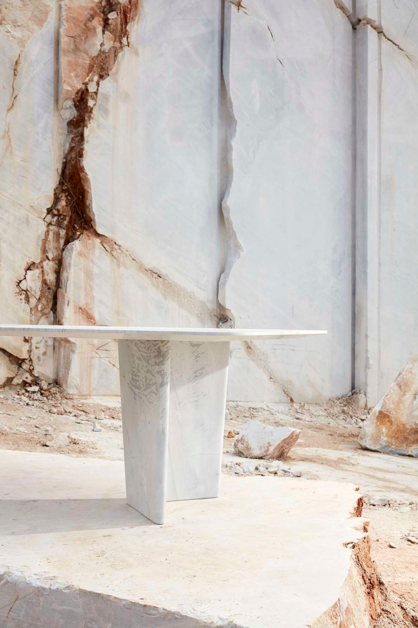 Wyrie designed by Nick Rennie. Elba marble, 1340 x 1340 x 720mm. Part of New Volumes collection by Artedomus. Photo by Sean Fennessy. Wyrie designed by Nick Rennie. Elba marble, 1340 x 1340 x 720mm. Part of New Volumes collection by Artedomus. Photo by Sean Fennessy.