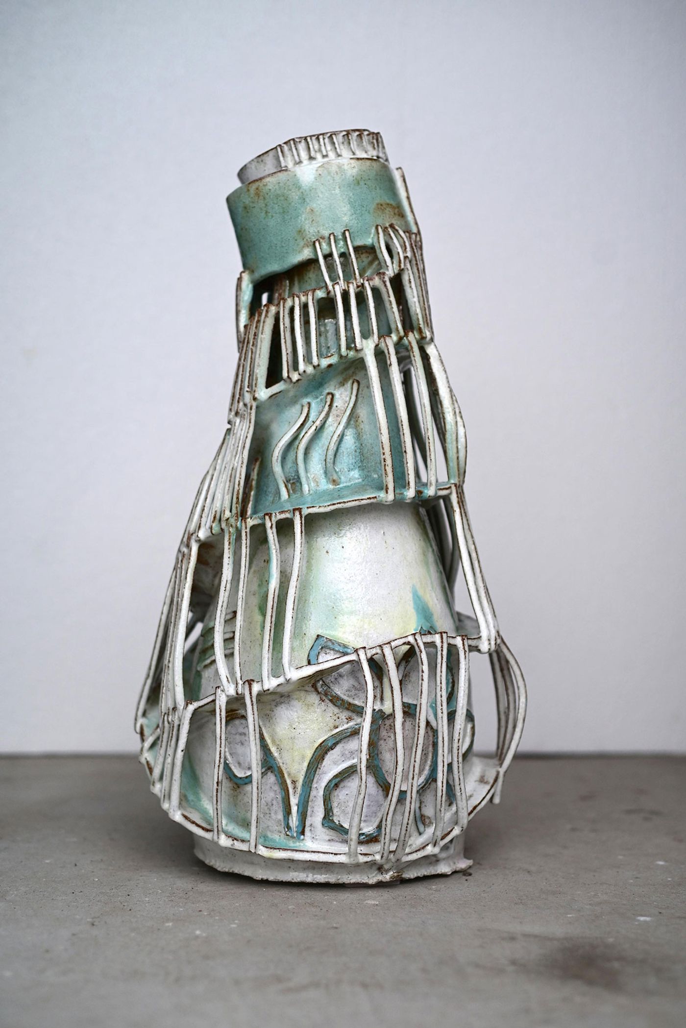 Nathalie Campion.
Glazed ceramic Vase from the Tour de Babel series, 2024.
Courtesy of TAXIDI TINOS.
